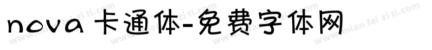 nova 卡通体字体转换